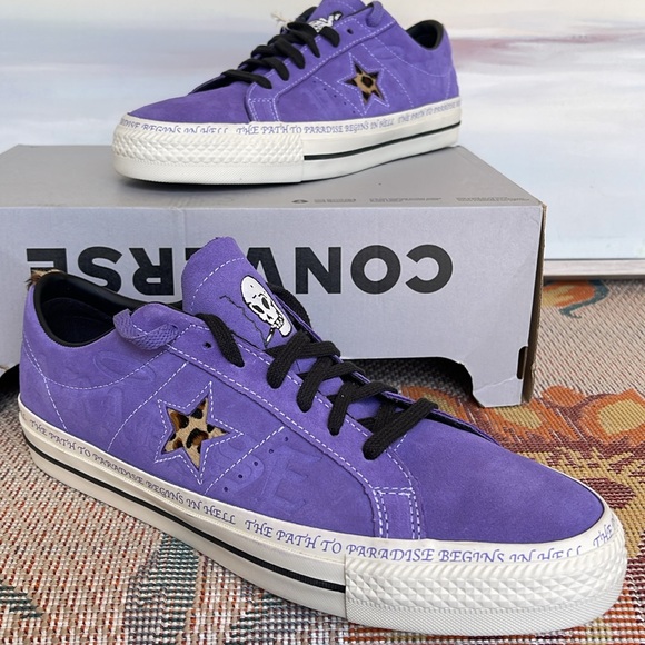 Converse Men’s CTAS A04371C
ONE STAR PRO OX
WILD LILAC/BLACK/EGRET Sneakers - Picture 13 of 16